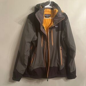 Patagonia Men's Ice Field Jacket, Gray and Black with Yellow Accents